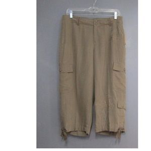 NEW Coldwater Creek Petite Cargo Capris Size 10P